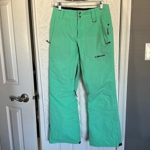 Women’s Armada ski/snowboard pants - XS - mint green